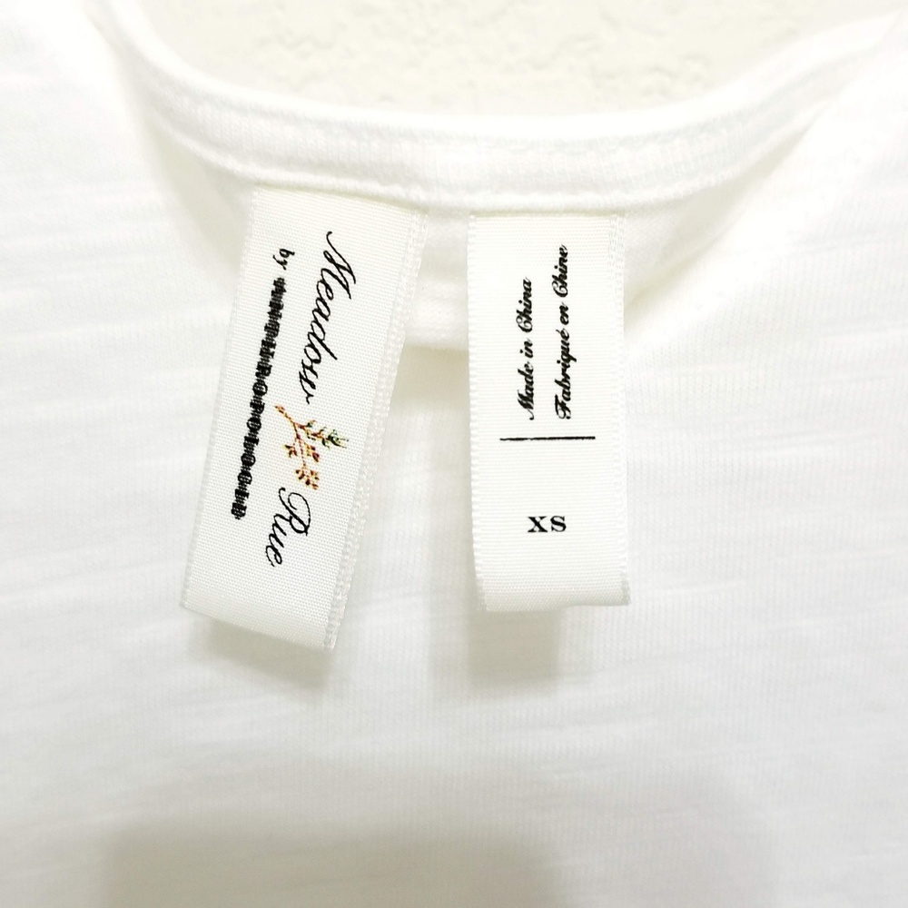 NEW Anthropologie Meadow Rue Bow Back Tee XS - Picture 4 of 6